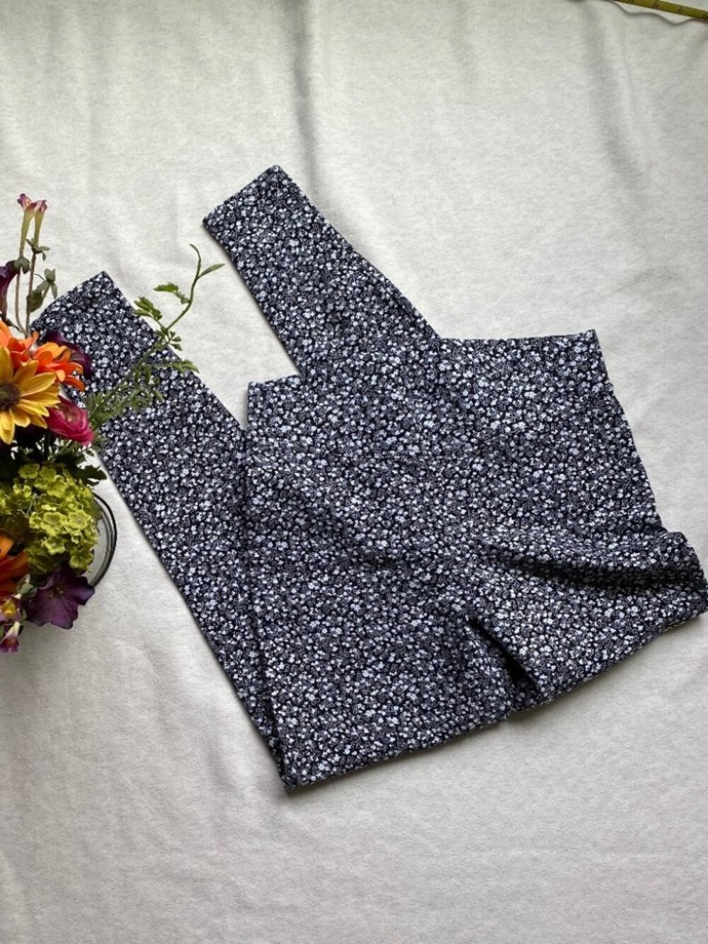 Lands' End Starfish Floral Leggings M/P 10/12